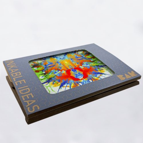 Plateau de dégustation de la collection Rorschach Colorfull avec son packaging BAMink officiel