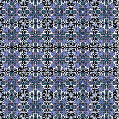 Aperçu ensemble de carrelage BAMosaïc - Purple Geometric - Némo Welter